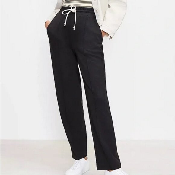 Dark Gray LOFT Drawstring Elastic Waist Relaxed Lounge Casual Jogger Pants (NWT) - Picture 2 of 2